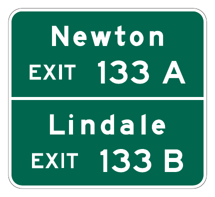 Figure 2E-53. Example of a Supplemental Guide Sign for a Multi-Exit Interchange