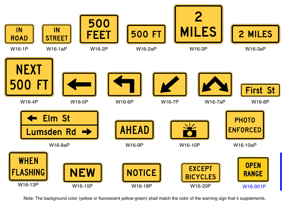 Figure 2C-16. Supplemental Warning Plaques