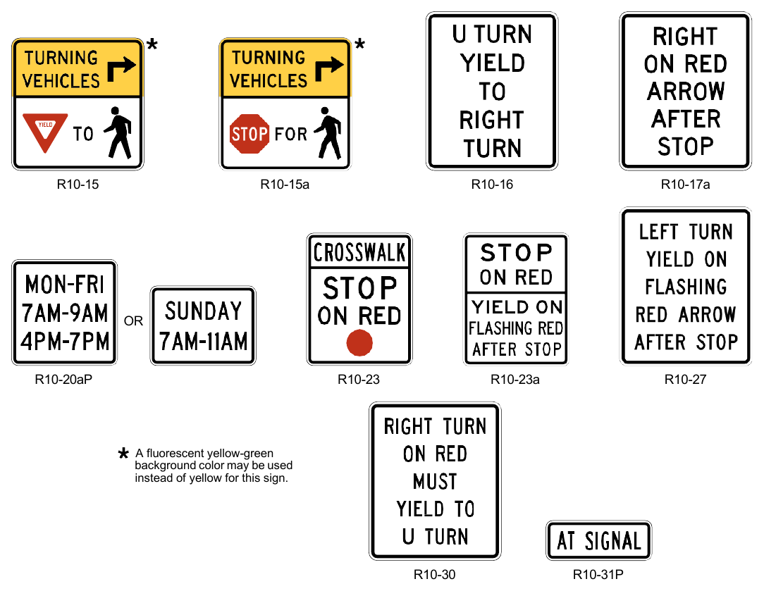 Figure 2B-28. Traffic Signal Signs and Plaques (Sheet 2 of 2)