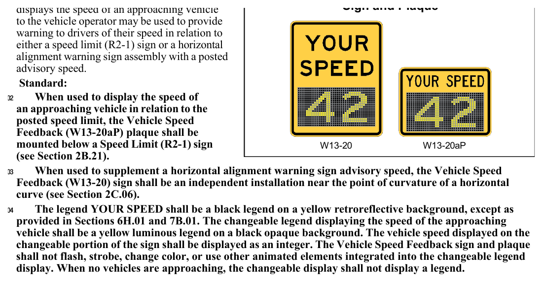 Figure 2C-4. Vehicle Speed Feedback Sign and Plaque