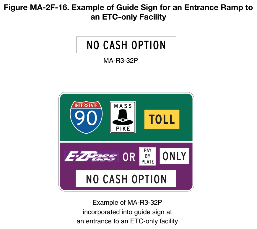 Figure MA-2F-16. Example of Guide Sign for an Entrance Ramp to an ETC-only Facility