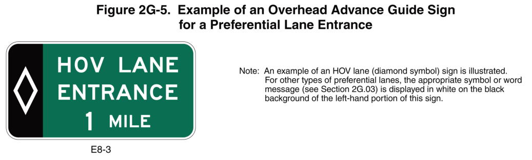 Figure 2G-5. Example of an Overhead Advance Guide Sign