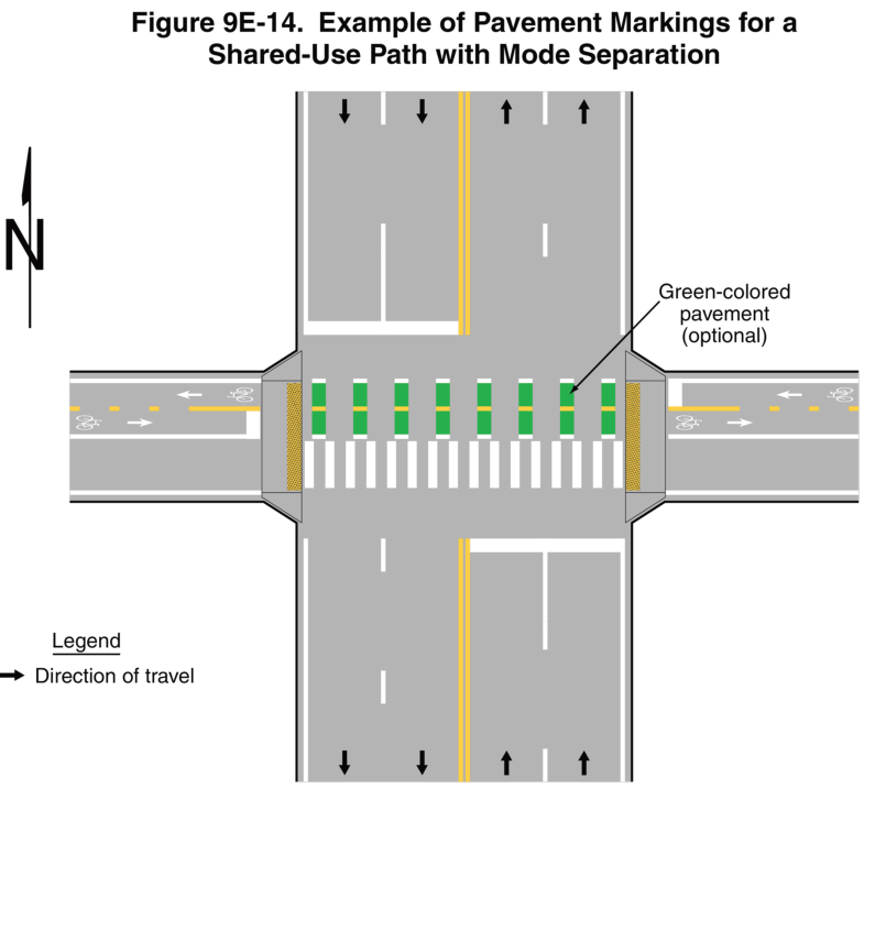 Figure 9E-14. Example of Pavement Markings for a