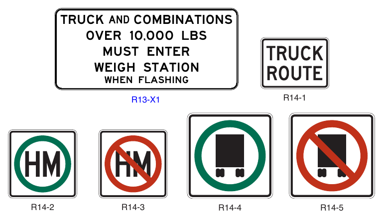 Figure 2B-31. (M) Truck Signs