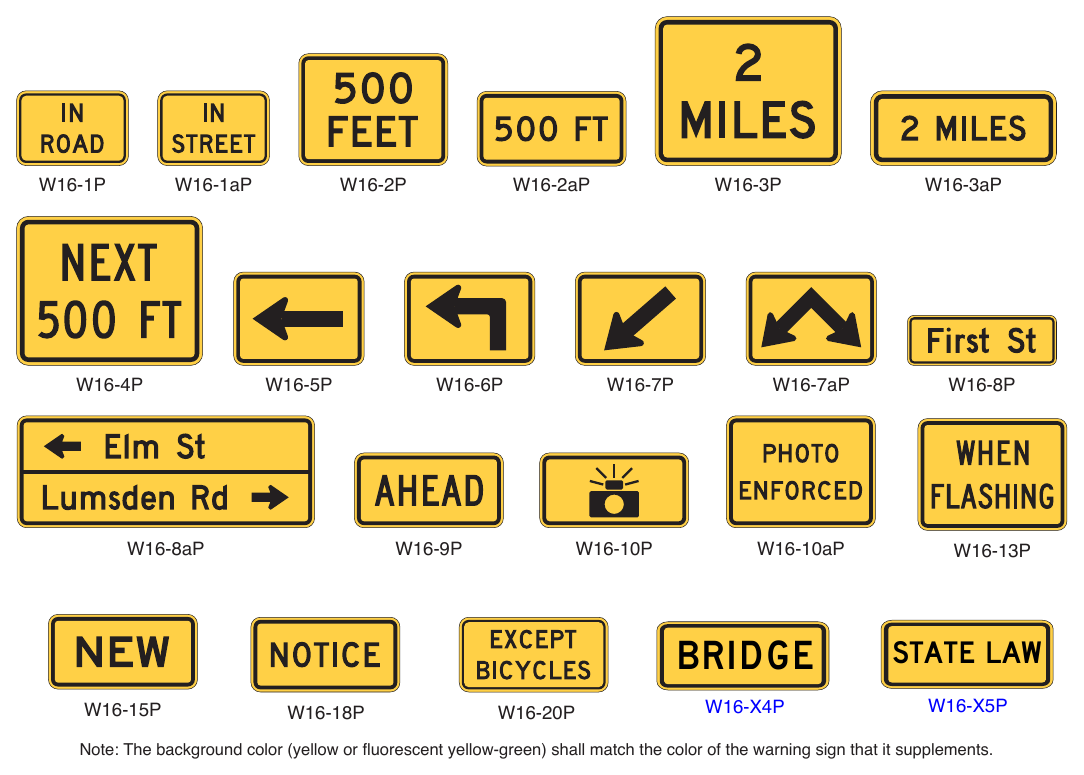 Figure 2C-16. (M) Supplemental Warning Plaques