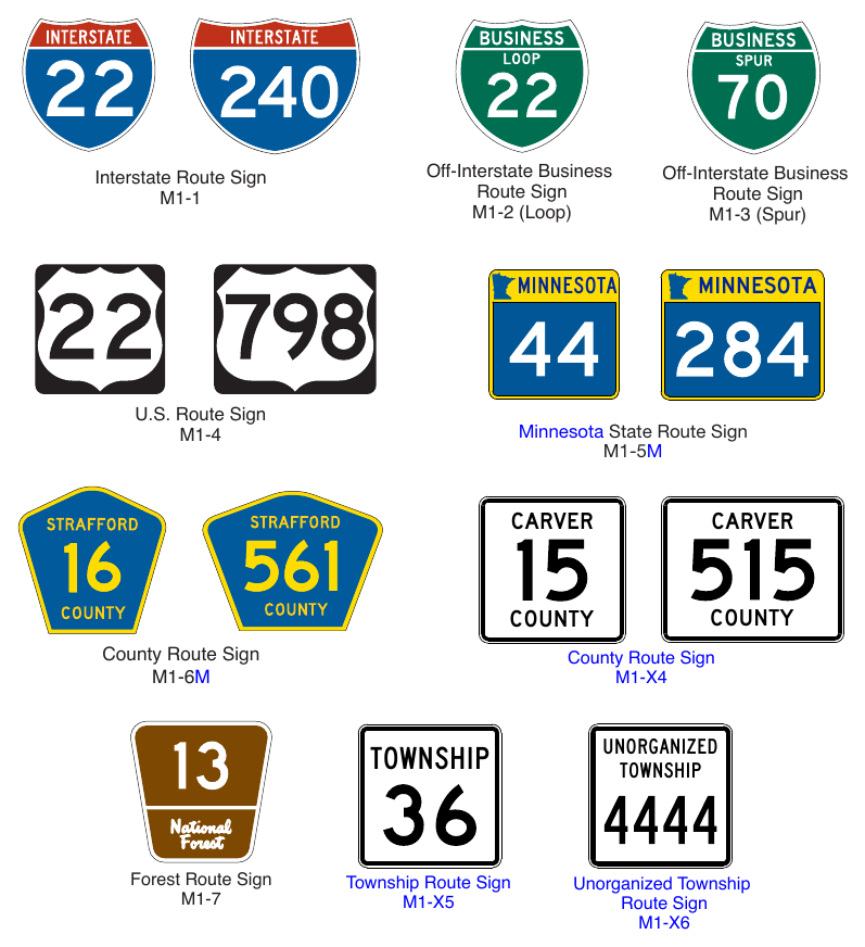 Figure 2D-4. (M) Route Signs