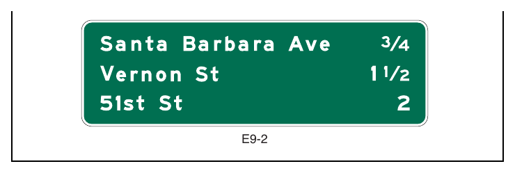 Figure 2E-10. Example of an Interchange Sequence Sign