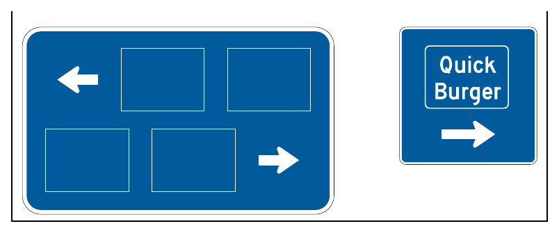 Figure 2J-7. (M) Examples of Logo Trailblazer Signs