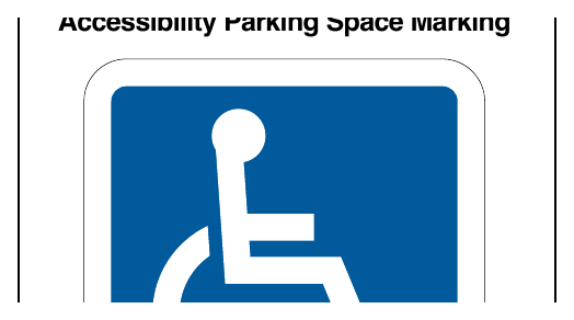 Figure 3B-19. International Symbol of Accessibility Parking Space Marking