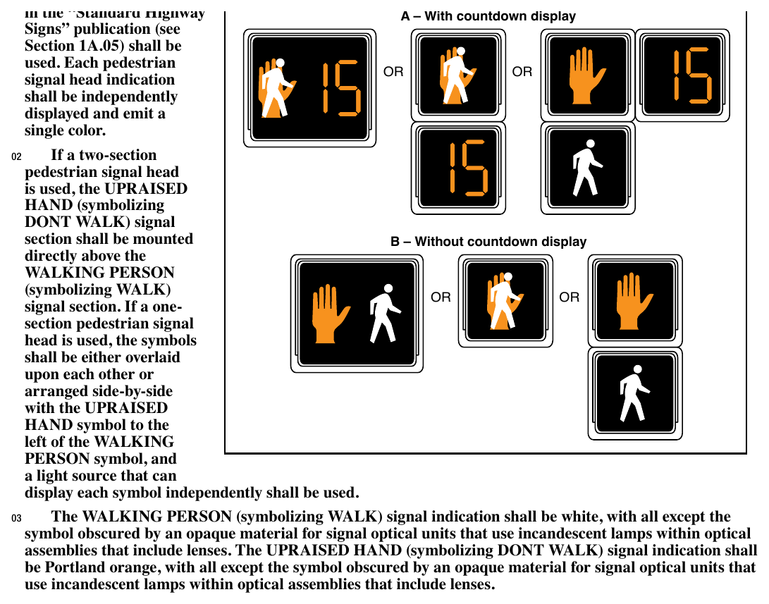 Figure 4I-1. Typical Pedestrian Signal Indications