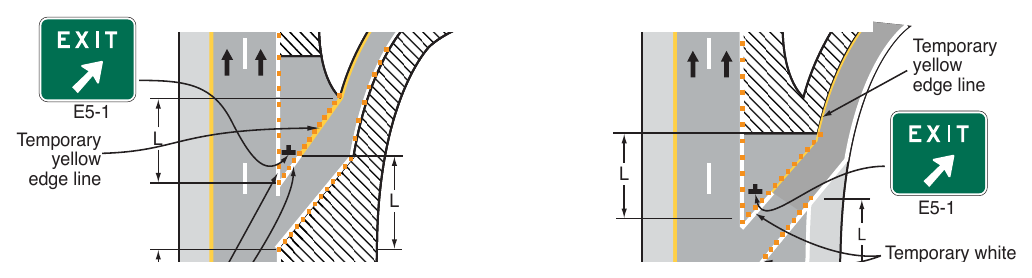 Figure 6P-42. (M) Work in the Vicinity of an Exit Ramp (TA-42)