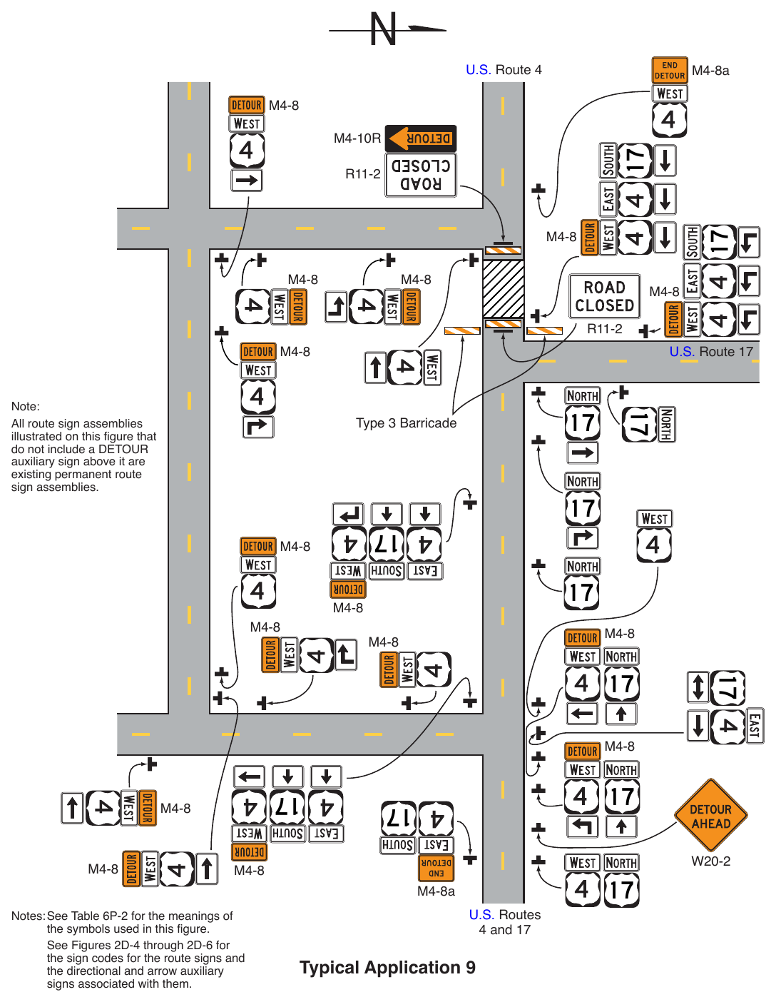 Figure 6P-9. (M) Overlapping Routes with a Detour (TA-9)