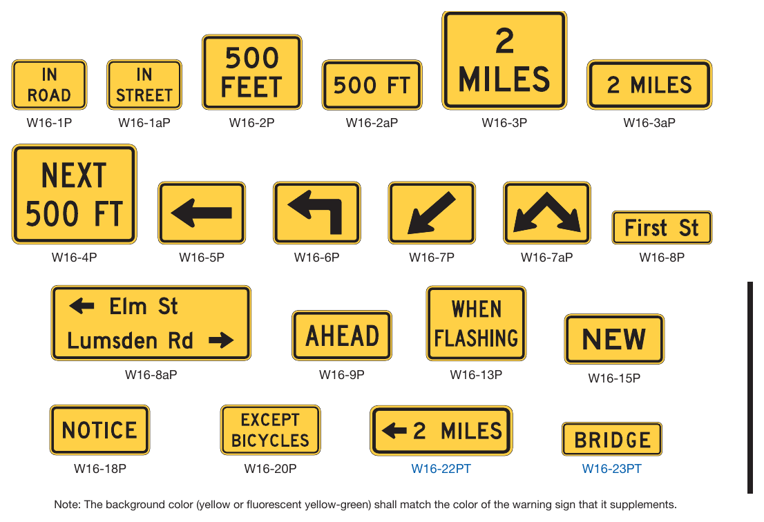 Figure 2C-16. Supplemental Warning Plaques