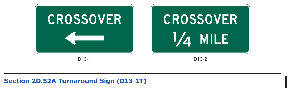 Figure 2D-24. Crossover Signs
