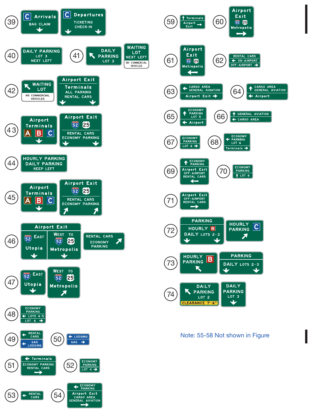 Figure 2D-39. Example of a System of Major Guide Signs for an Airport Roadway Network (Sheet 3 of 3)