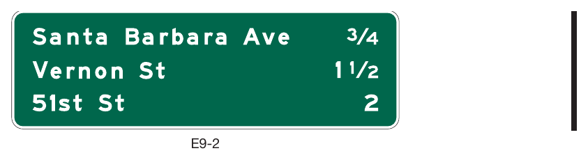 Figure 2E-10. Example of an Interchange Sequence Sign