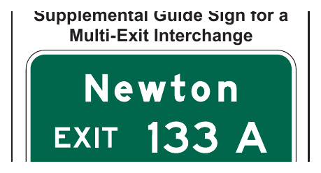 Figure 2E-53. Example of a Supplemental Guide Sign for a Multi-Exit Interchange