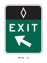 Figure 2G-15. Exit Gore Sign for a Direct Exit from a Preferential Lane