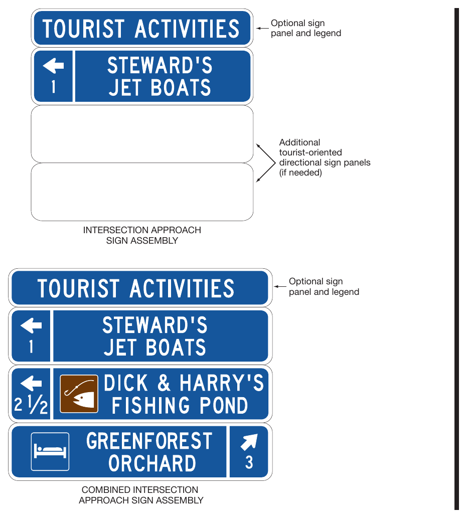 Figure 2K-1. Examples of Tourist-Oriented Directional Signs