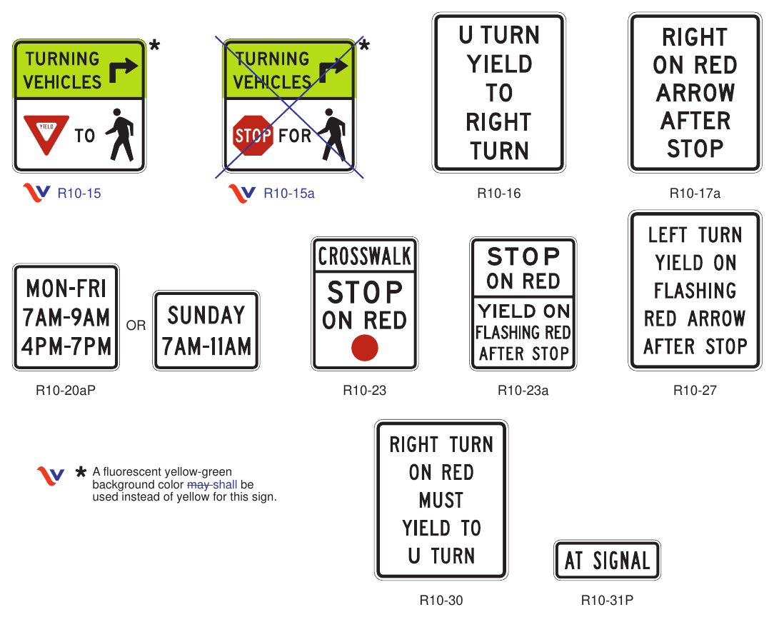 Figure 2B-28(VA). Traffic Signal Signs and Plaques (Sheet 2 of 2)
