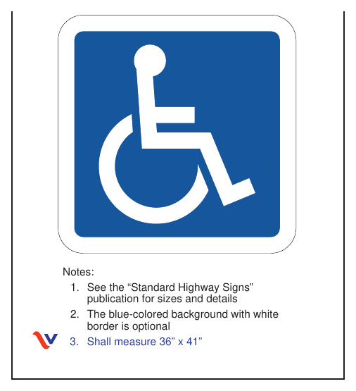 Figure 3B-19(VA). International Symbol of Accessibility Parking Space Marking