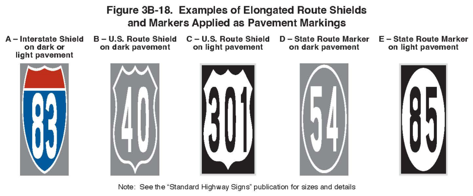 Figure 3B-18. Examples of Elongated Route Shields